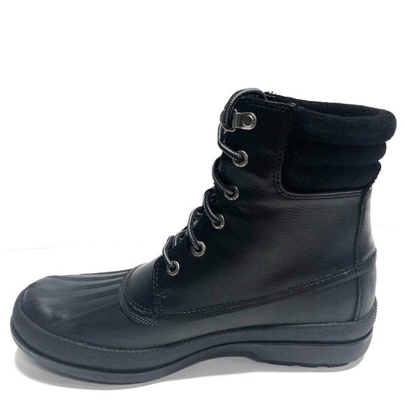 Sperry Men’s Cold Bay Black Waterproof Boots, Size 7M